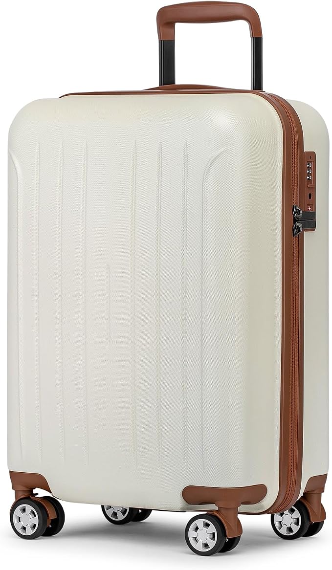 KYME Suitcase Hardshell With Double Spinner Wheels, PC+ABS TSA Lock Travel by KYME