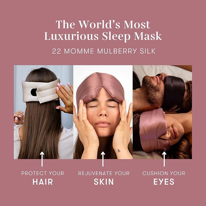 DROWSY Silk Sleep Mask. Face-Hugging, Padded Silk Cocoon - Image 4