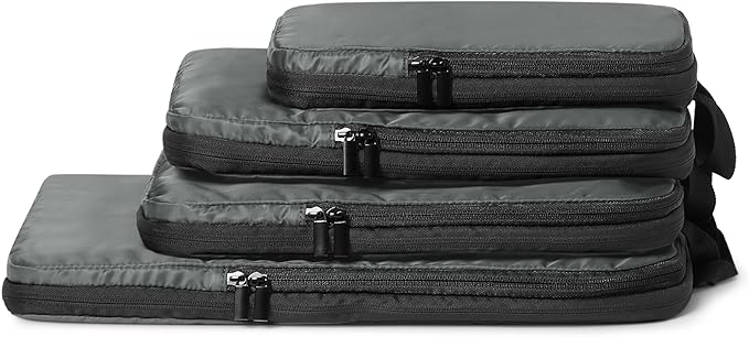 Amazon Essentials Ultralight Compression Packing Cubes Packing Organizer Grey by AmazonEssentials