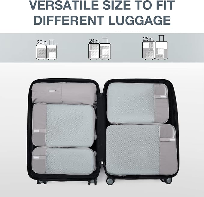 BAGSMART 6 Set Compression Packing Cubes - Image 3
