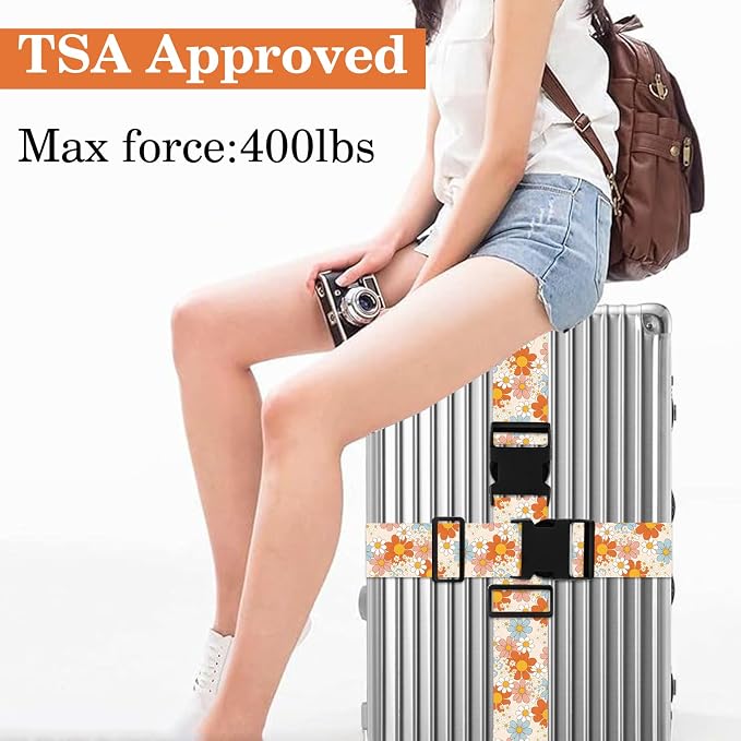 Daisy Luggage Straps for Suitcases TSA Approved, Luggage Identifiers for - Image 5