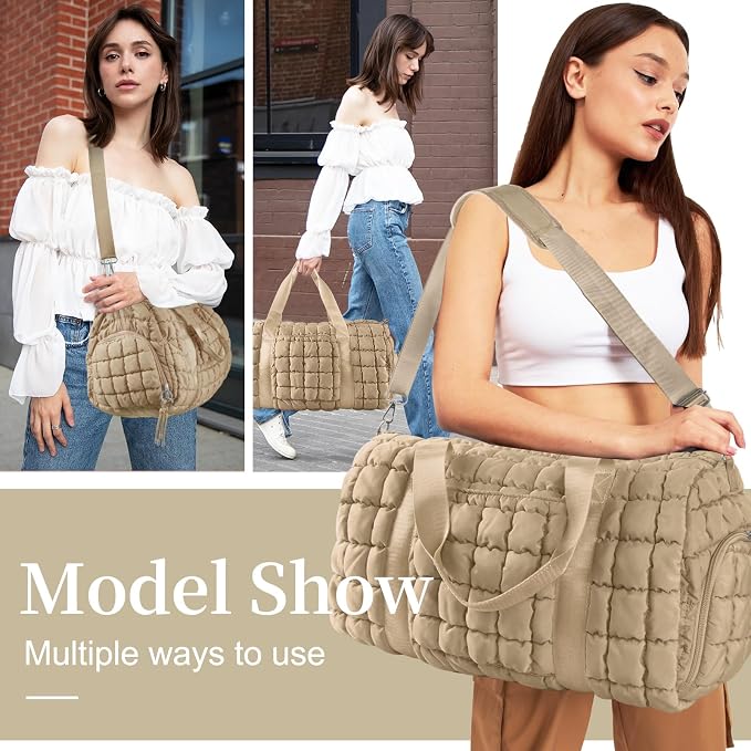 Quilted Travel Duffle Bag Gym Bag - Image 3