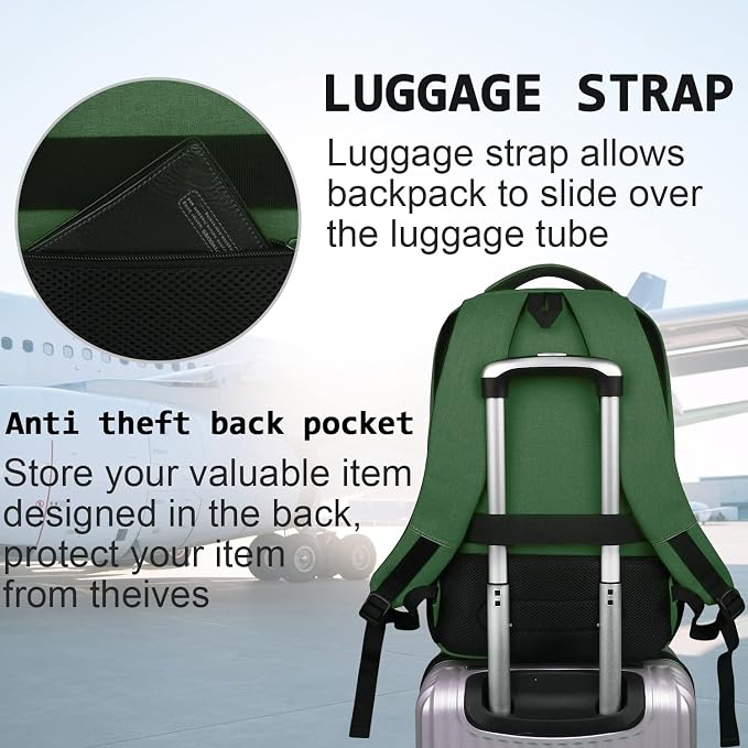 Laptop Backpack, Business Travel Anti Theft Slim Durable Laptops Backpack - Image 6