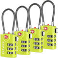 Search Alert TSA Approved Travel Combination Luggage Cable Locks by TRAVOCE