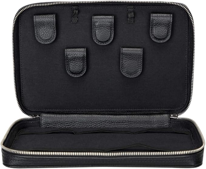 Medicine Handmade Leather Cable Organizer Bag – Full-Grain Leather Travel Tech - Image 3