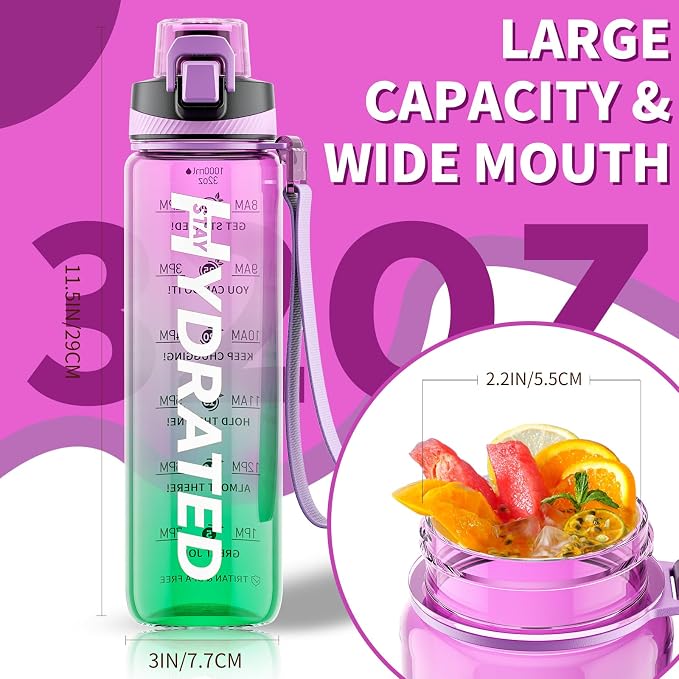 Water Bottle, 32 oz Motivational Water Bottles - Image 5