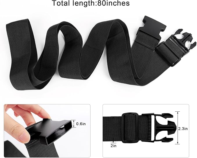4Pcs Luggage Straps for Suitcase Travel Accessories TSA Approved, 80In Long - Image 3