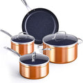 Nuwave Healthy Duralon Blue Ceramic Nonstick Coated 7pc Cookware Set, by NuWave