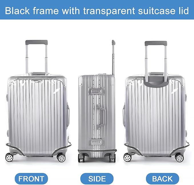 Clear Luggage Cover for 30 inch Suitcase Tsa Approved Thicken PVC Plastic - Image 5