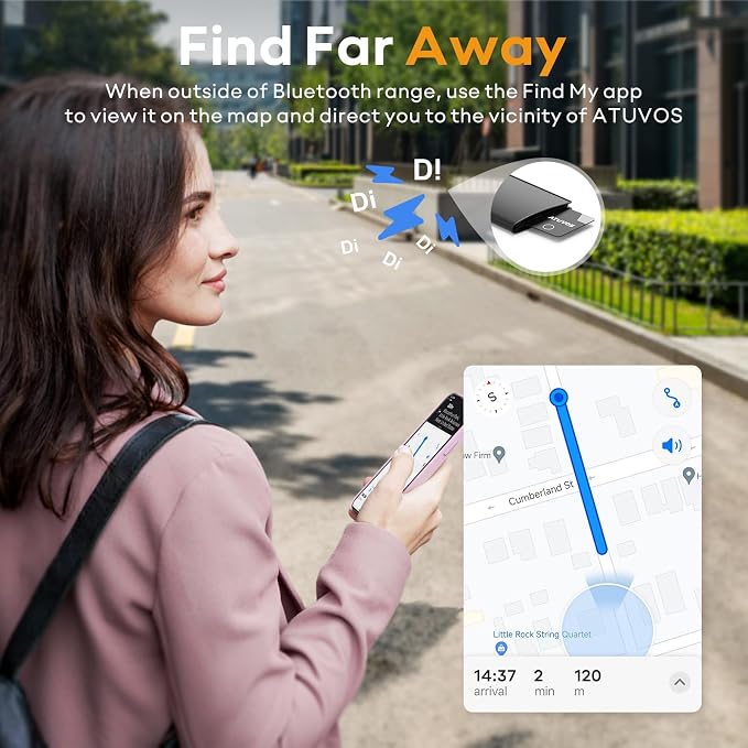 ATUVOS Wallet Tracker Finder Card, Ultra-Thin 1.6mm & 3-Year Battery, Smart - Image 4