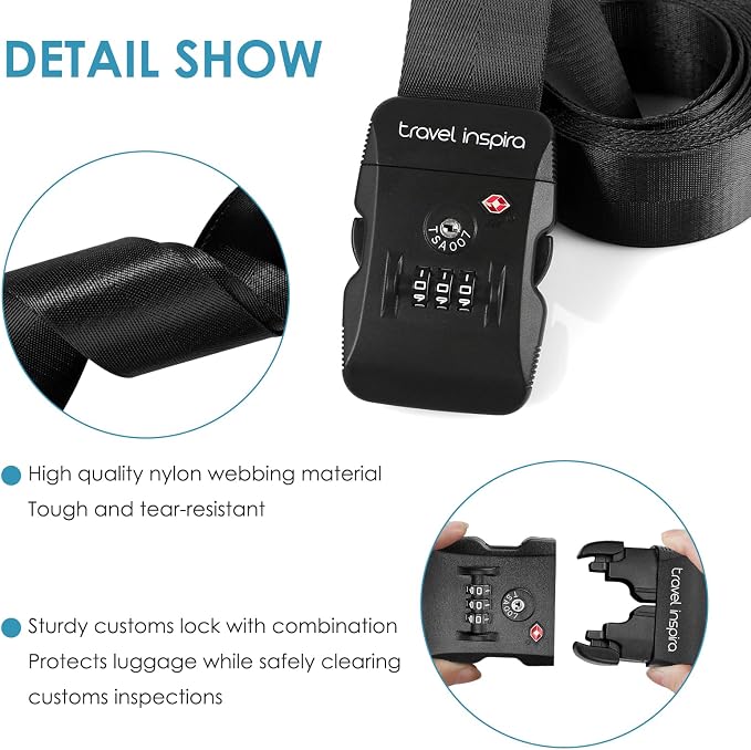 Travel Inspira Luggage Straps for Suitcases - Image 8