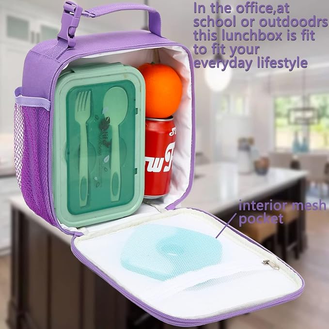 FlowFly Kids Lunch box Insulated Soft Bag Mini Cooler Back to School Thermal - Image 2