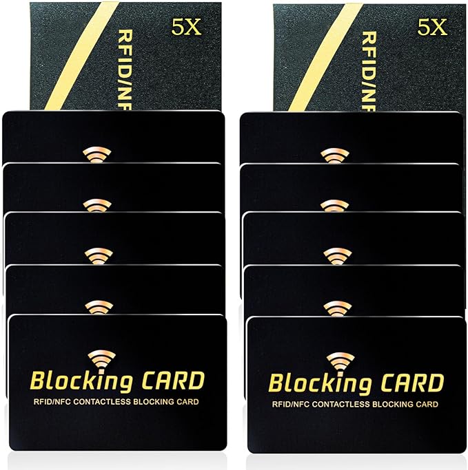 RFID Blocking Card 10 pack, One Card Protects Entire Wallet, RFID/NFC - Image 2