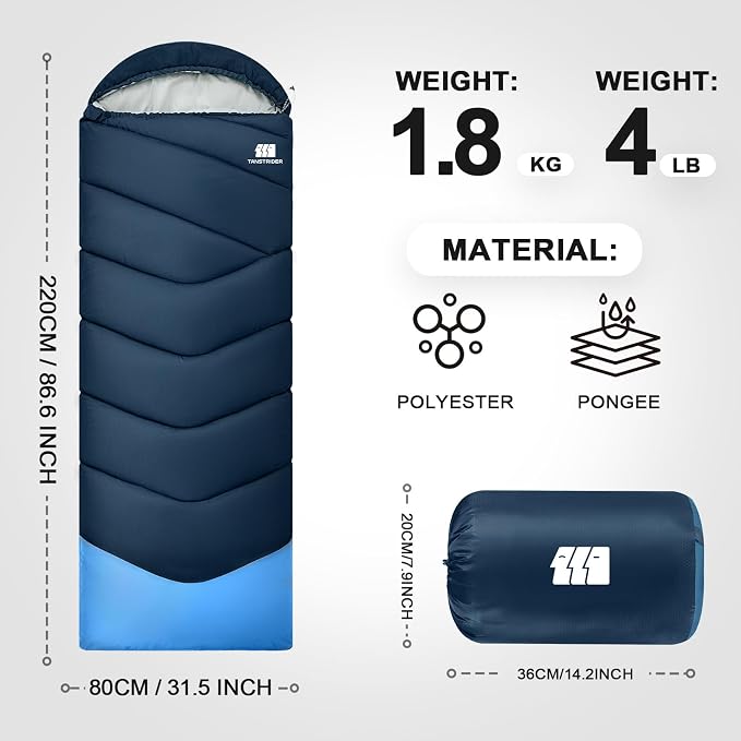 Sleeping Bags for Adults Cold Weather, Waterproof, Lightweight Sleeping Bag for - Image 2