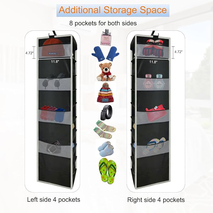 2 Pack Large-Sized Hanging Shoe Organizer 10-Shelf, Sturdy Hanging Closet - Image 6