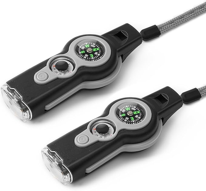 Emergency Survival Function Whistle, Outdoor Multifunctional Tool Safety Whistle by binboll