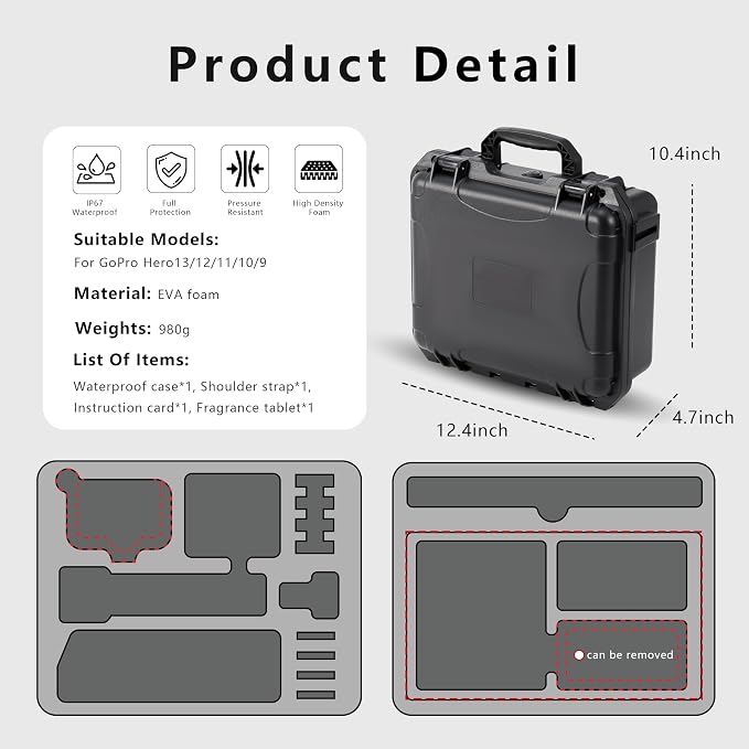 Hard Case Organizer For Gopro Hero 13/12/11/10/9/8 Media Mod/Volta/Protective - Image 6