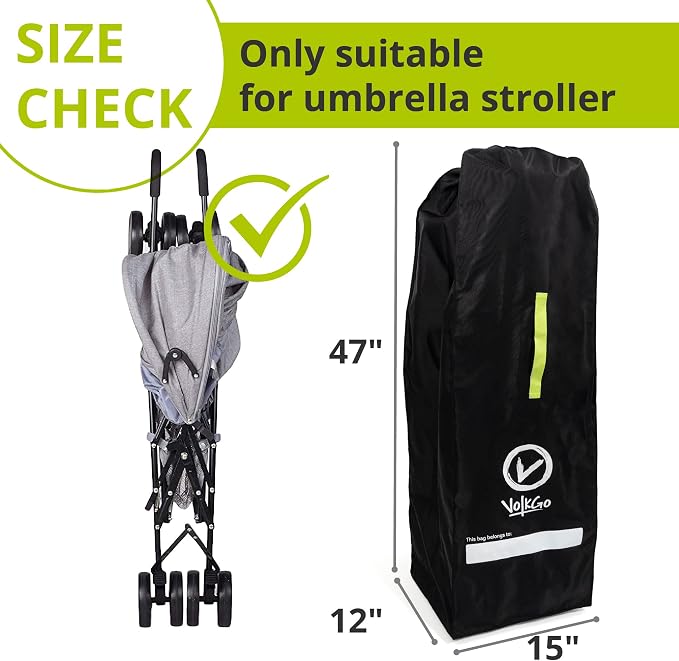 V VOLKGO Stroller Bag for Airplane, Large Cover for Airtravel, Jogger & - Image 4