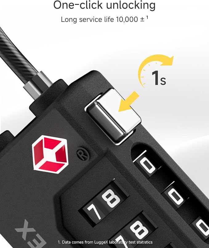 LUGGEX TSA Locks for Luggage, Suitcase Locks TSA Approved, Luggage Locks - Image 8