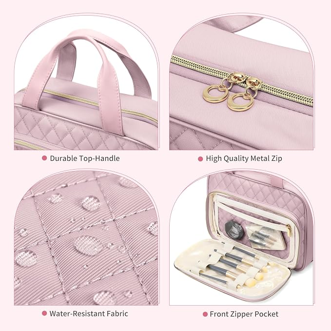 Travel Toiletry Makeup Bag for Women Hanging Toiletry Bag Cosmetic Organizer - Image 7