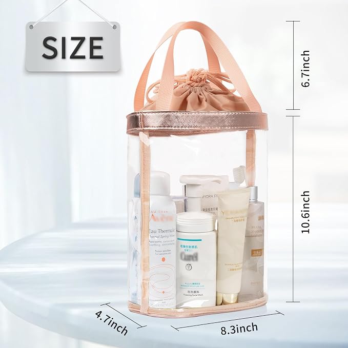 Clear Makeup Bag, Travel Toiletry Bag - Image 2
