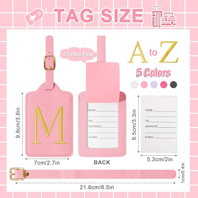 Personalized Initial Luggage Tags - Image 2