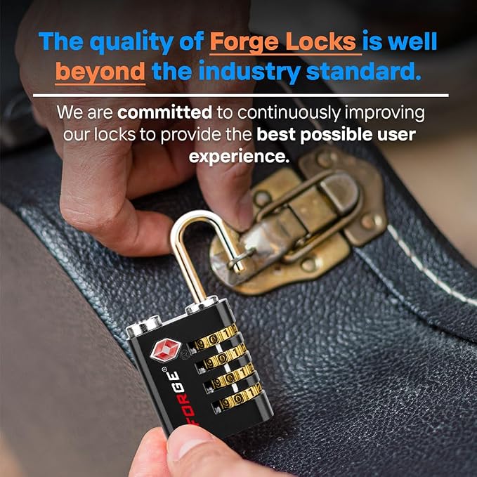 Forge Dual-Opening: Key or Combination Access Lock, TSA Approved Locks - Image 7