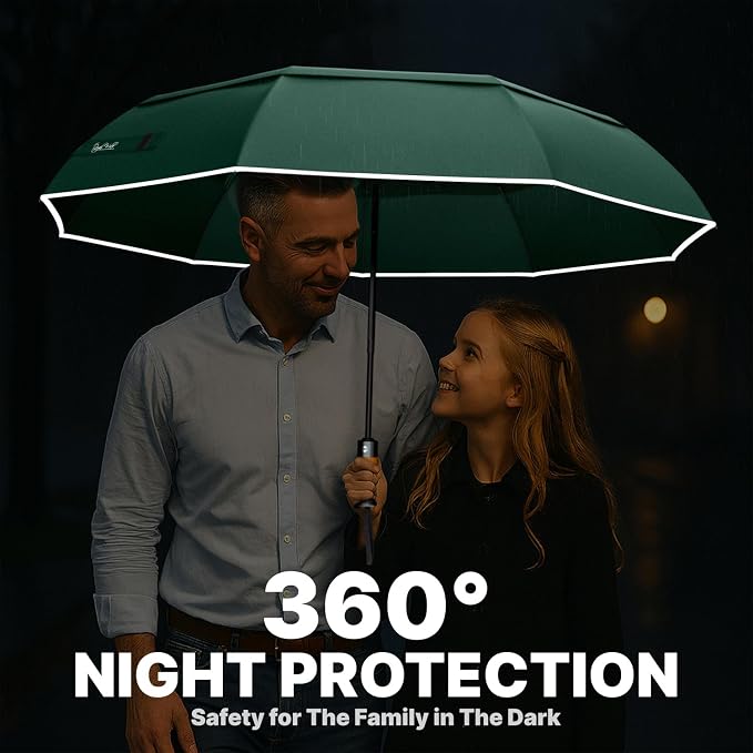 Royal Walk Windproof Folding Travel Umbrella Compact and Strong Luxurious Real - Image 5