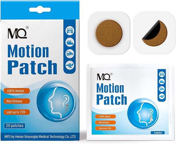 MQ Motion Sickness Patch, Non Drowsy Sea Sickness Patches Behind Ear by MQ