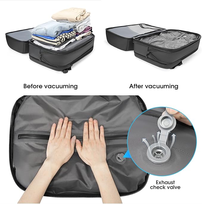 Vacuum Backpack for Men, 50L Expandable Compression Backpack - Image 3