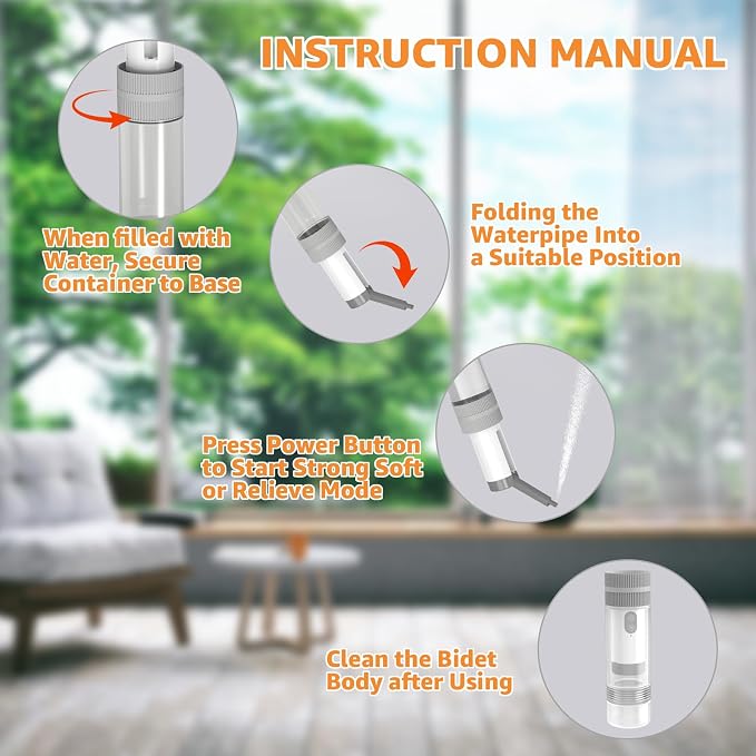 Portable Bidet for Travel, USB-C Rechargeable Handheld Sprayer - Image 6