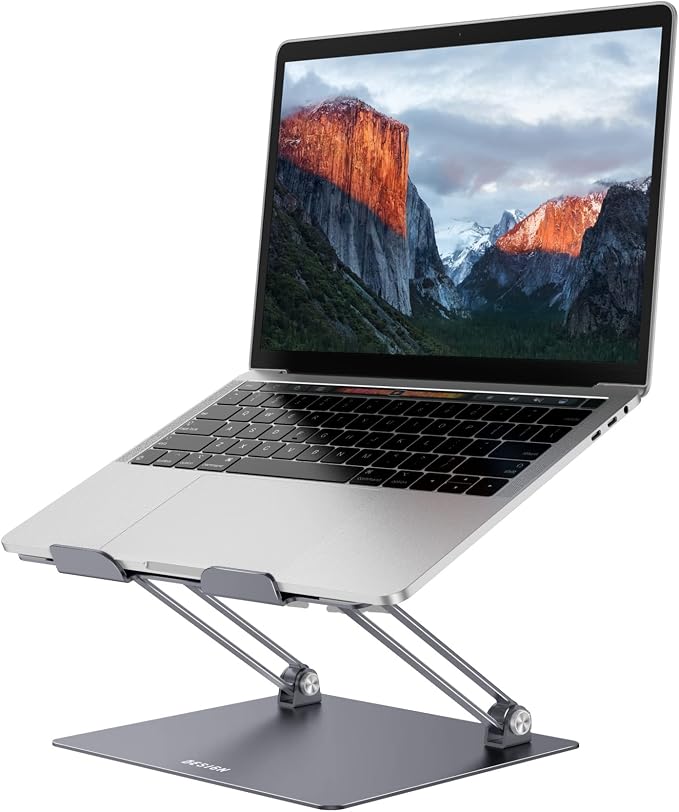 BESIGN LS10 Aluminum Laptop Stand, Ergonomic Adjustable Notebook Stand - Image 2