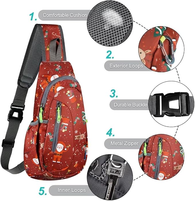 TITECOUGO Small Sling Bag, Lightweight Crossbody Backpack - Image 5