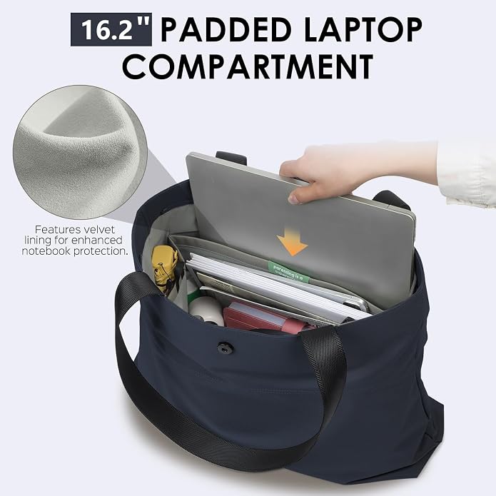 SIMTOP Tote Bag for Women with Magnetic Pocket Water Resistant Polyester 16.2" - Image 5