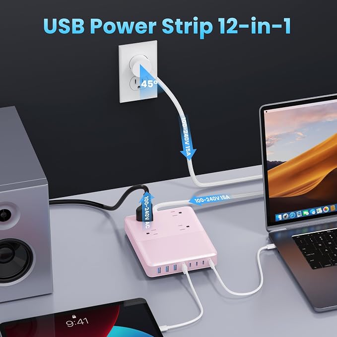 12-in-1 Charging Station USB C Power Strip - Image 3