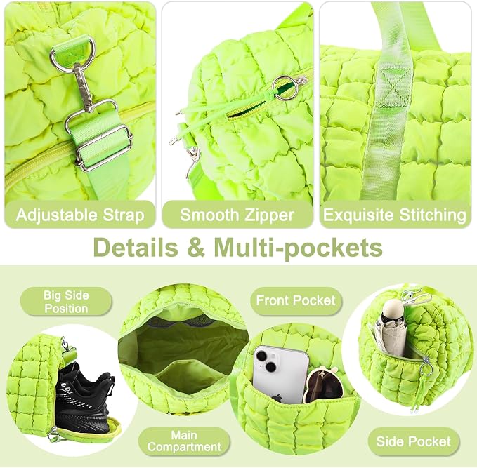 Quilted Travel Duffle Bag Gym Bag - Image 6