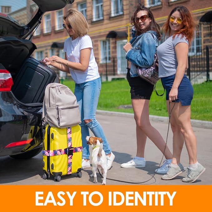 Adjustable Travel Luggage Strap Suitcase Belt Travel Bag Accessories 1.96 in W - Image 5