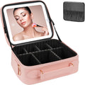 Makeup Bag with LED Mirror, Rechargeable LED Light by iFalarila
