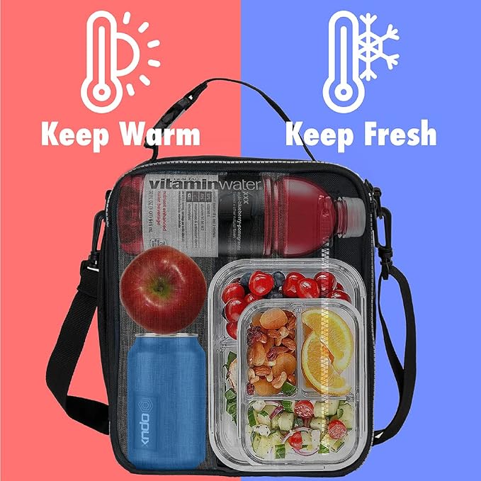 opux Insulated Lunch Box for Men Women Adult, Compact Lunch Bag for Kids Boy - Image 8