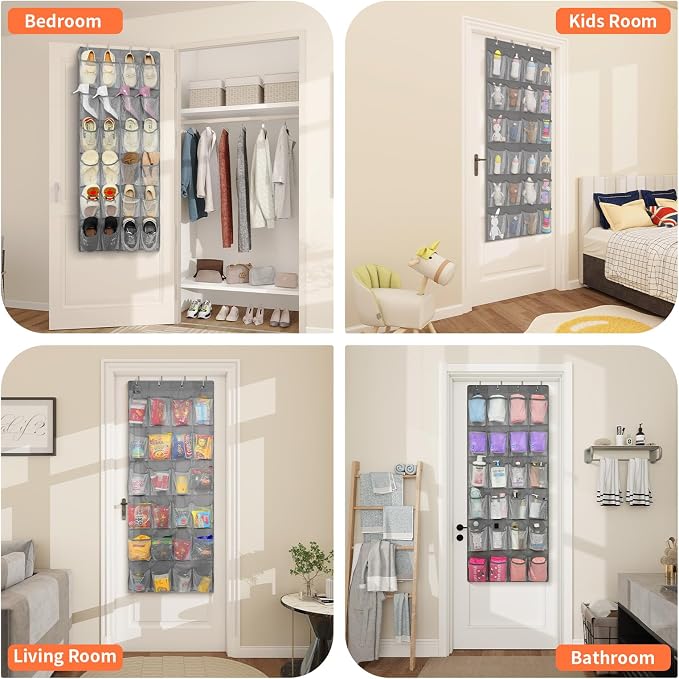 FENTEC 2 Pack Over the Door Shoe Organizer Hanging Shoe Organizer - Image 5