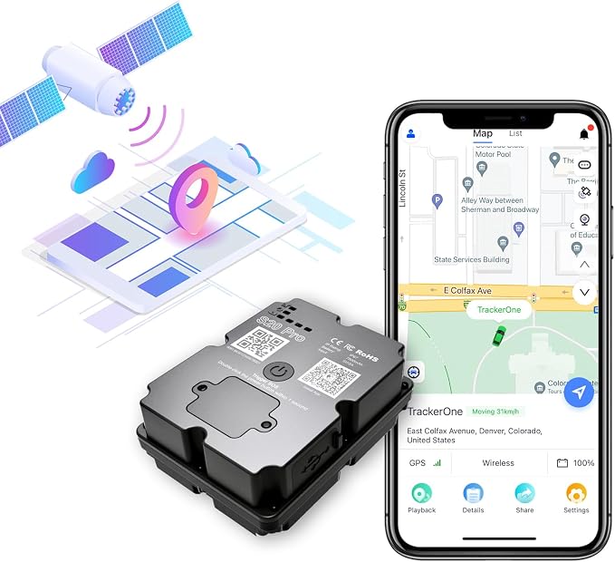 GPS Tracker for Vehicles Long Battery Life up to 7 Months Battery Life by WanWayTech