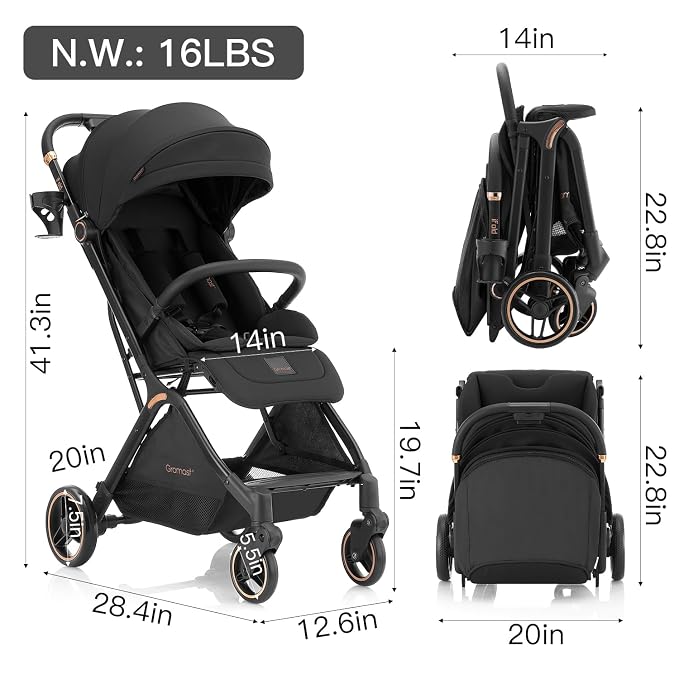 Gravity Folding Baby Stroller - Image 8