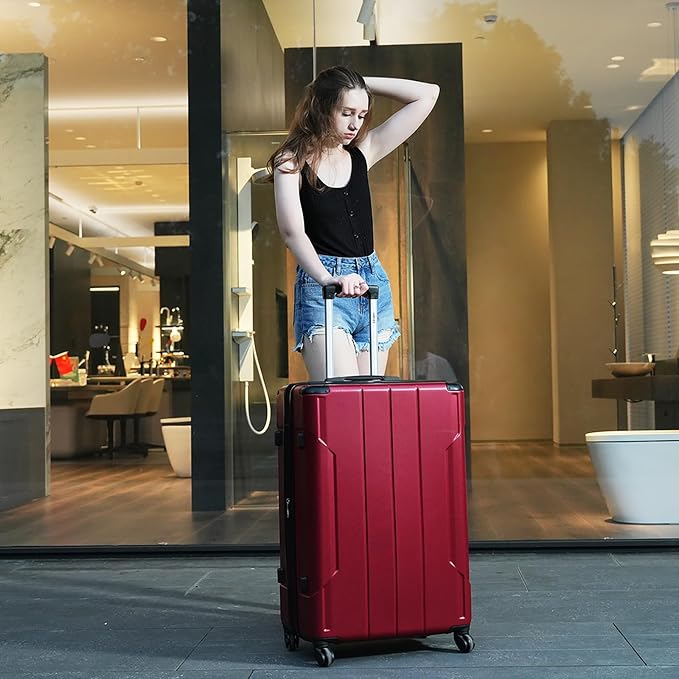 Merax 24 Inch Expandable Checked Luggage, Hardshell ABS Medium Suitcase - Image 4