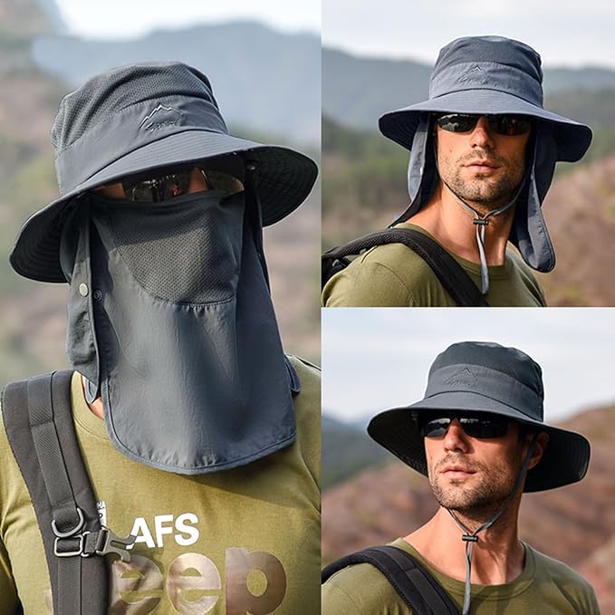 Sun Hats for Men Women Fishing Hat UPF 50+ Breathable Wide Brim Summer UV - Image 2