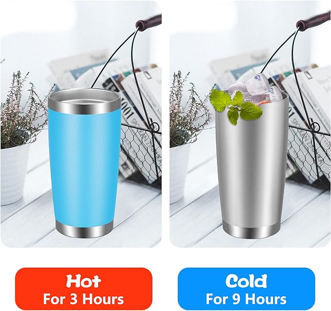 VEGOND 20oz Tumbler with Lid and Straw Stainless Steel Tumbler Cup Vacuum - Image 5