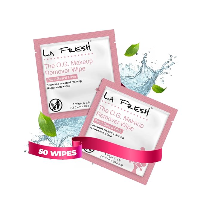 La Fresh Makeup Removal Facial Cleansing Wipes, Waterproof by LAFresh