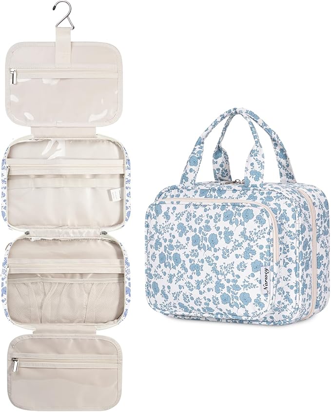 Narwey Hanging Floral Toiletry Bag by Narwey