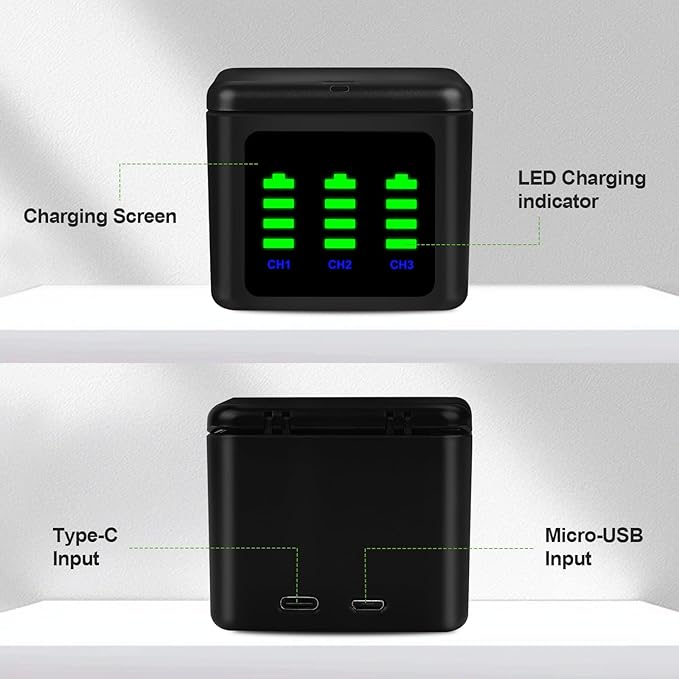 Battery Charger Kits for GoPro Hero 12 11 10 9 Black - Image 3