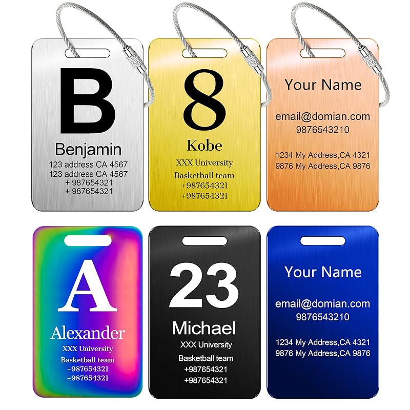 Customized Stainless Steel Luggage Tags: Personalize Your Suitcases, and Bags - Image 2