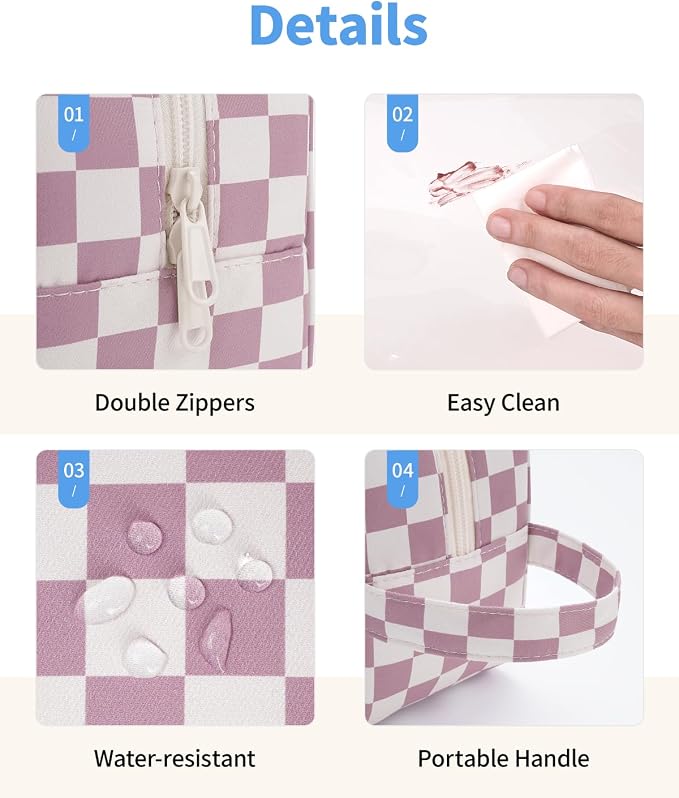 Narwey Clear Toiletry Bags for Traveling Women Men, Make Up Organizer, Skincare - Image 5
